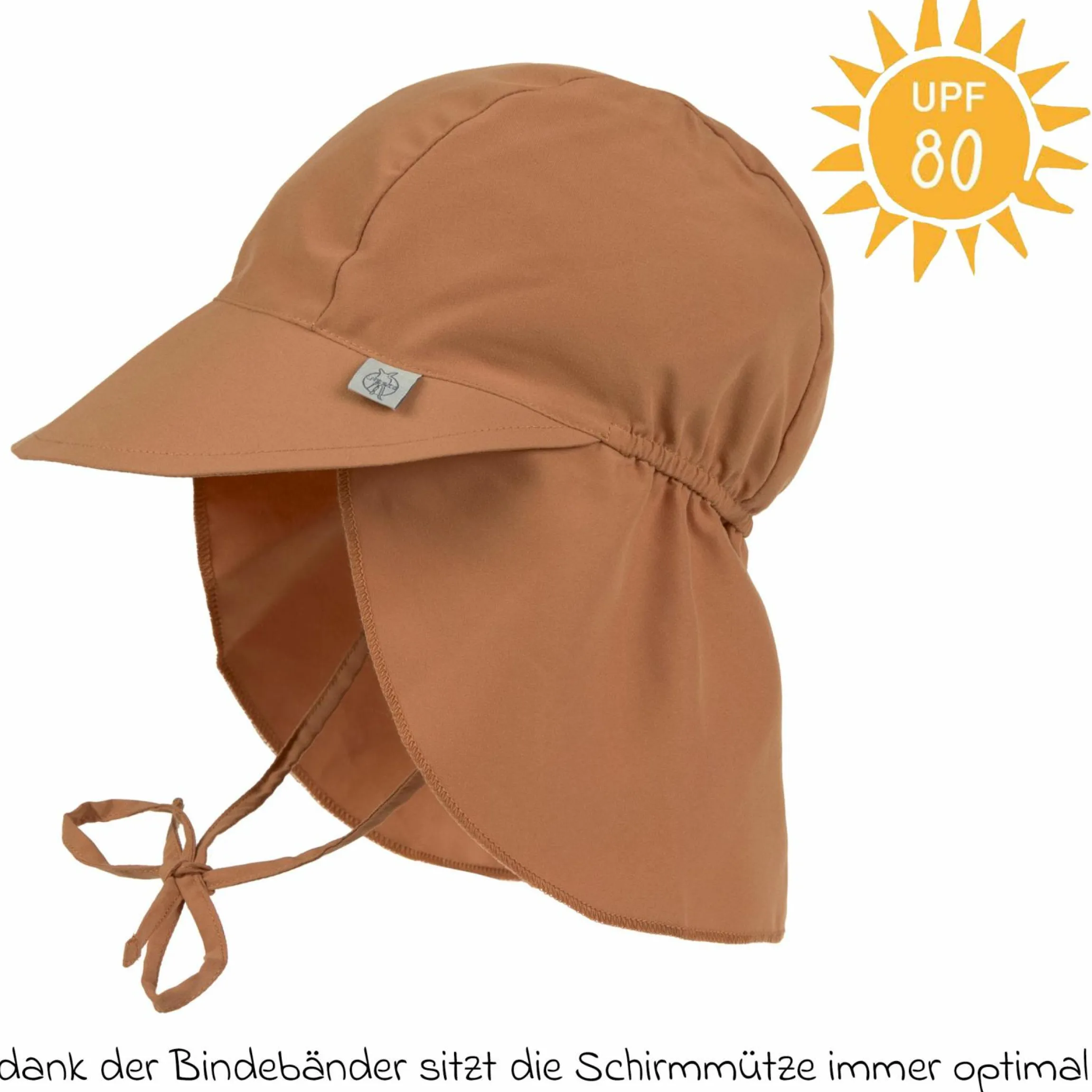 Schirmmütze mit Nackenschutz LSF Sun Protection Flap Hat - Almond - Gr. 46/49
