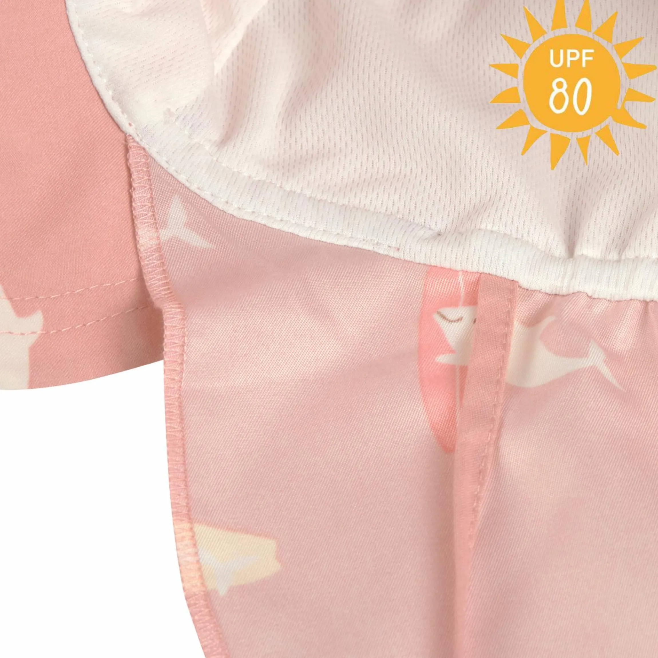 Schirmmütze mit Nackenschutz LSF Sun Protection Flap Hat - Dolphin - Peach - Gr. 50/51