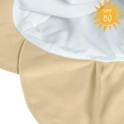 Schirmmütze mit Nackenschutz LSF Sun Protection Flap Hat - Vanilla - Gr. 43/45