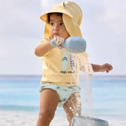 Schirmmütze mit Nackenschutz LSF Sun Protection Flap Hat - Vanilla - Gr. 43/45