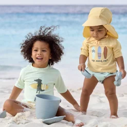 Schirmmütze mit Nackenschutz LSF Sun Protection Flap Hat - Vanilla - Gr. 43/45