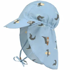 Schirmmütze mit Nackenschutz LSF Sun Protection Flap Hat - Crocodile - Sky Blue - Gr. 43/45