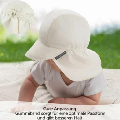 Schirmmütze mit Nackenschutz UPF 80 - Offwhite - Gr. 50-51