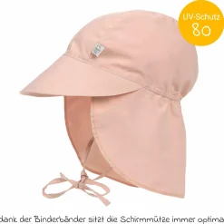 Schirmmütze mit Nackenschutz LSF Sun Protection Flap Hat - Pink - Gr. 43/45