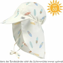 Schirmmütze mit Nackenschutz LSF Sun Protection Flap Hat - Surfboards - Sea Salt - Gr. 43/45