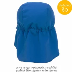 Schirmmütze mit Nackenschutz LSF Sun Protection Flap Hat - Blue - Gr. 43/45
