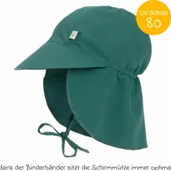 Schirmmütze mit Nackenschutz LSF Sun Protection Flap Hat - Green - Gr. 43/45