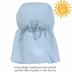 Schirmmütze mit Nackenschutz LSF Sun Protection Flap Hat - Sky Blue - Gr. 50/51