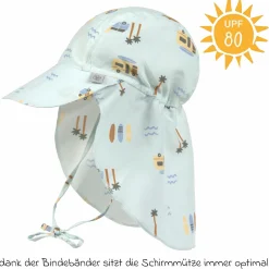 Schirmmütze mit Nackenschutz LSF Sun Protection Flap Hat - Camper - Sea Foam - Gr. 43/45