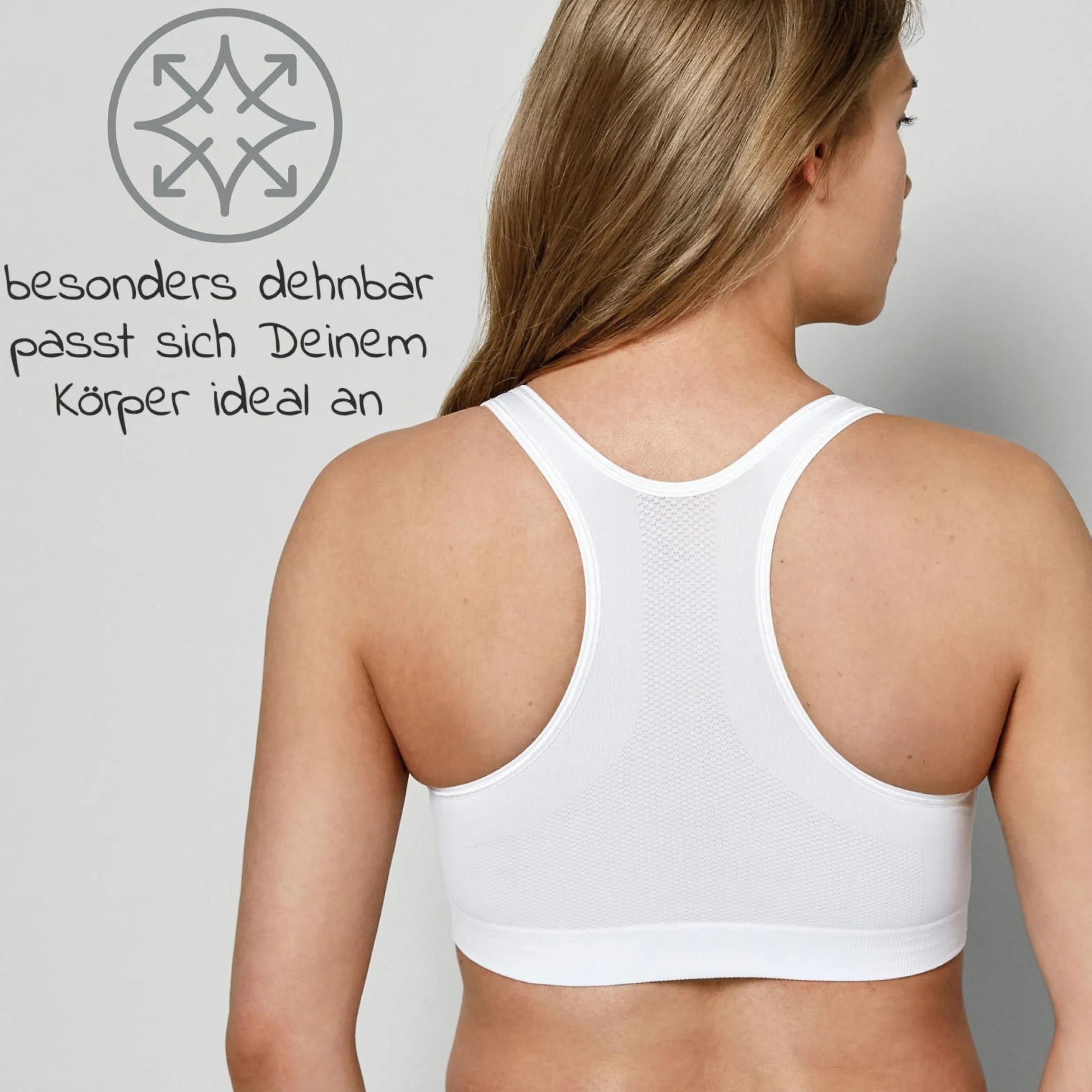 Schlaf-Bustier für Schwangerschaft & Stillzeit Keep Cool Schlaf - Weiß - Gr. L