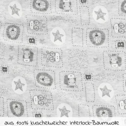 Schlafsack Jumper - Safari Allover - Hellgrau Melange - Gr. 92