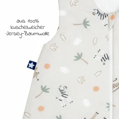 Schlafsack Jumper wattiert - Jersey Savanne - Beige - Gr. 80