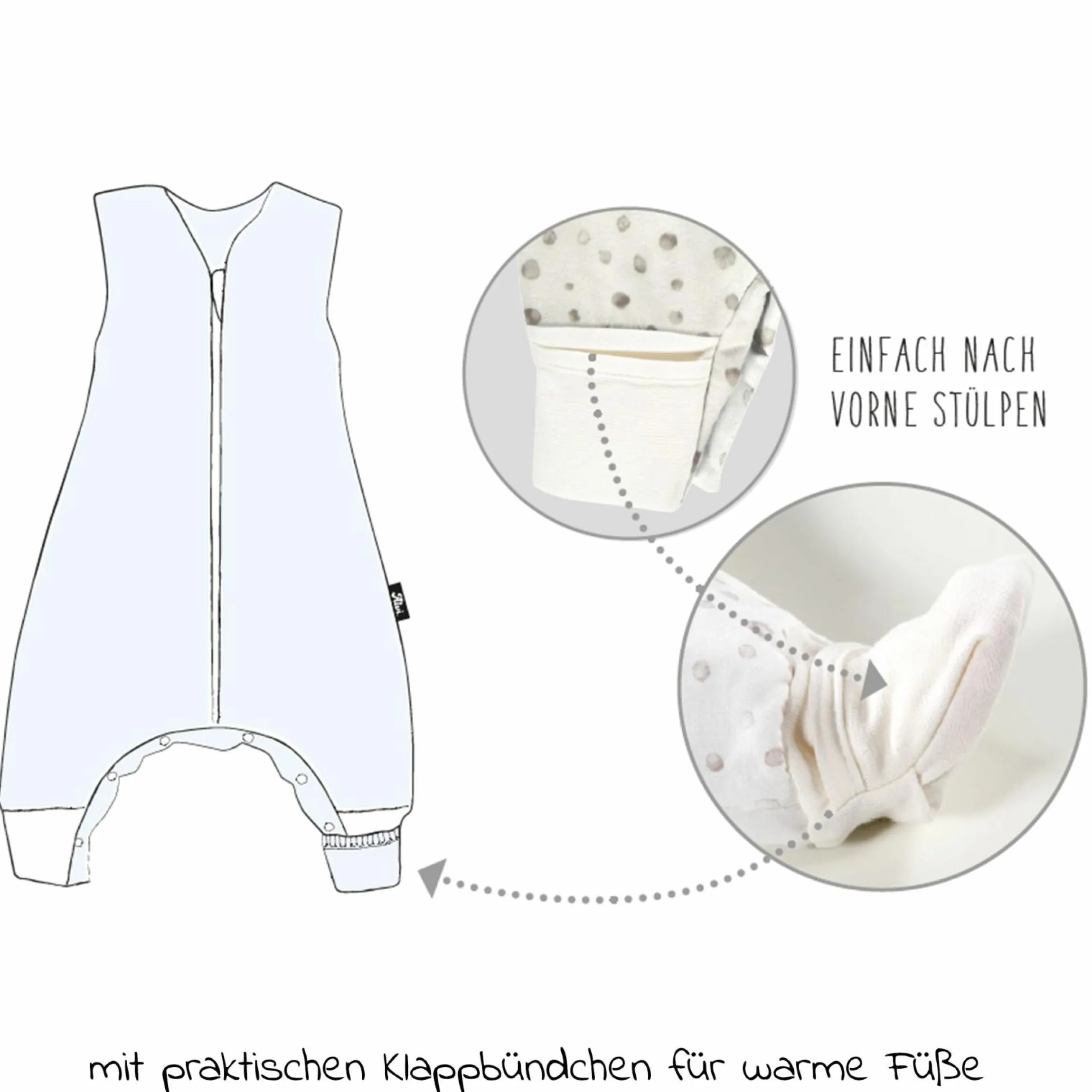 Schlafsack mit Füßen 4 Season Sleep Overall Mull - Sky Way - Gr. 70