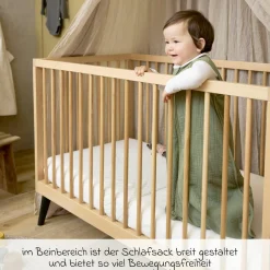 Schlafsack Musselin wattiert - Olive Green - Gr. 60 cm