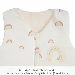Schlafsack Organic wattiert - Rainbow - Gr. 70