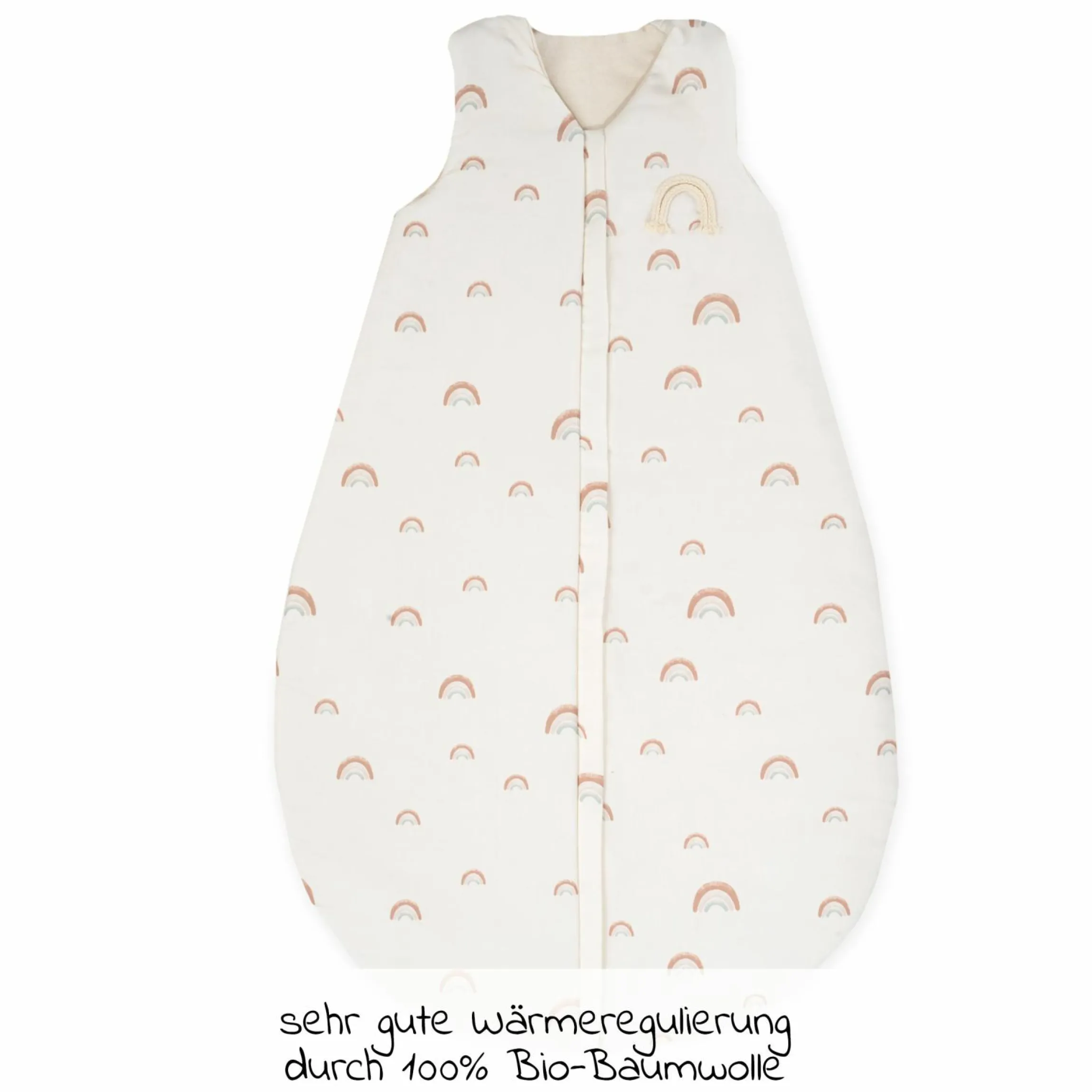 Schlafsack Organic wattiert - Rainbow - Gr. 70