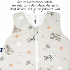 Schlafsack wattiert - Jersey Savanne - Beige - Gr. 50 / 56