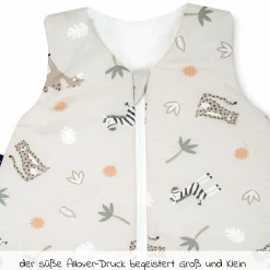 Schlafsack wattiert - Jersey Savanne - Beige - Gr. 50 / 56