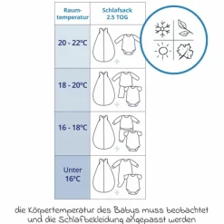 Schlafsack wattiert - Jersey Savanne - Beige - Gr. 50 / 56