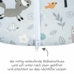 Schlafsack wattiert - Jersey Smart Friends - Gr. 56