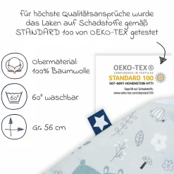 Schlafsack wattiert - Jersey Smart Friends - Gr. 56