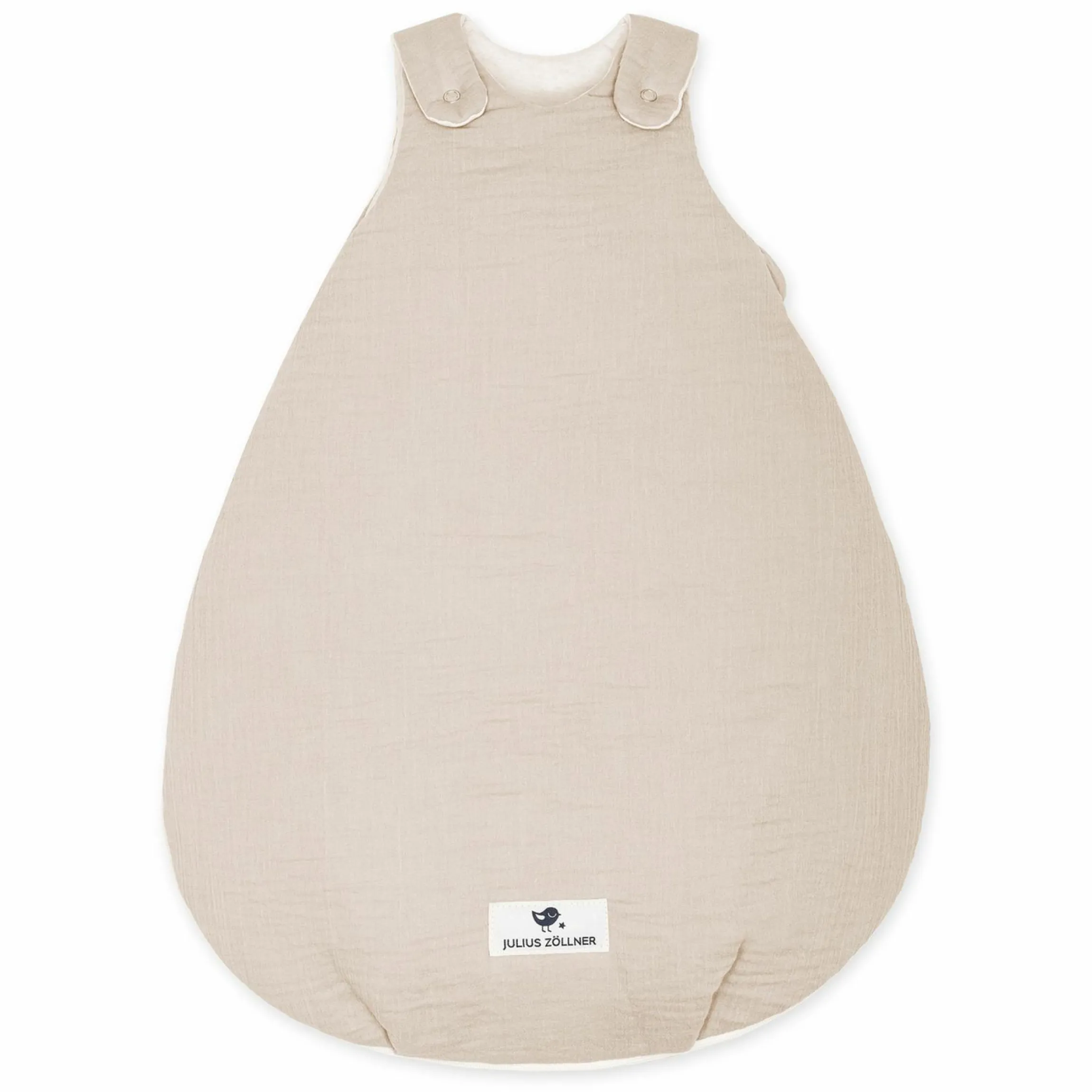 Schlafsack wattiert - Musselin - Sand - Gr. 50 / 56