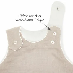 Schlafsack wattiert - Musselin - Sand - Gr. 50 / 56