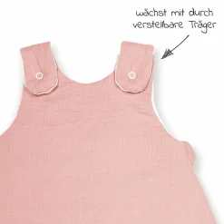 Schlafsack wattiert - Musselin Dusty Rose - Gr. 56 / 62