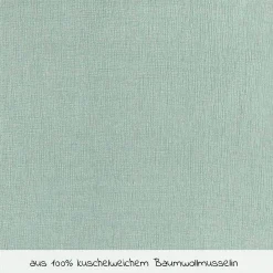 Schlafsack wattiert - Musselin Grün - Gr. 50 / 56