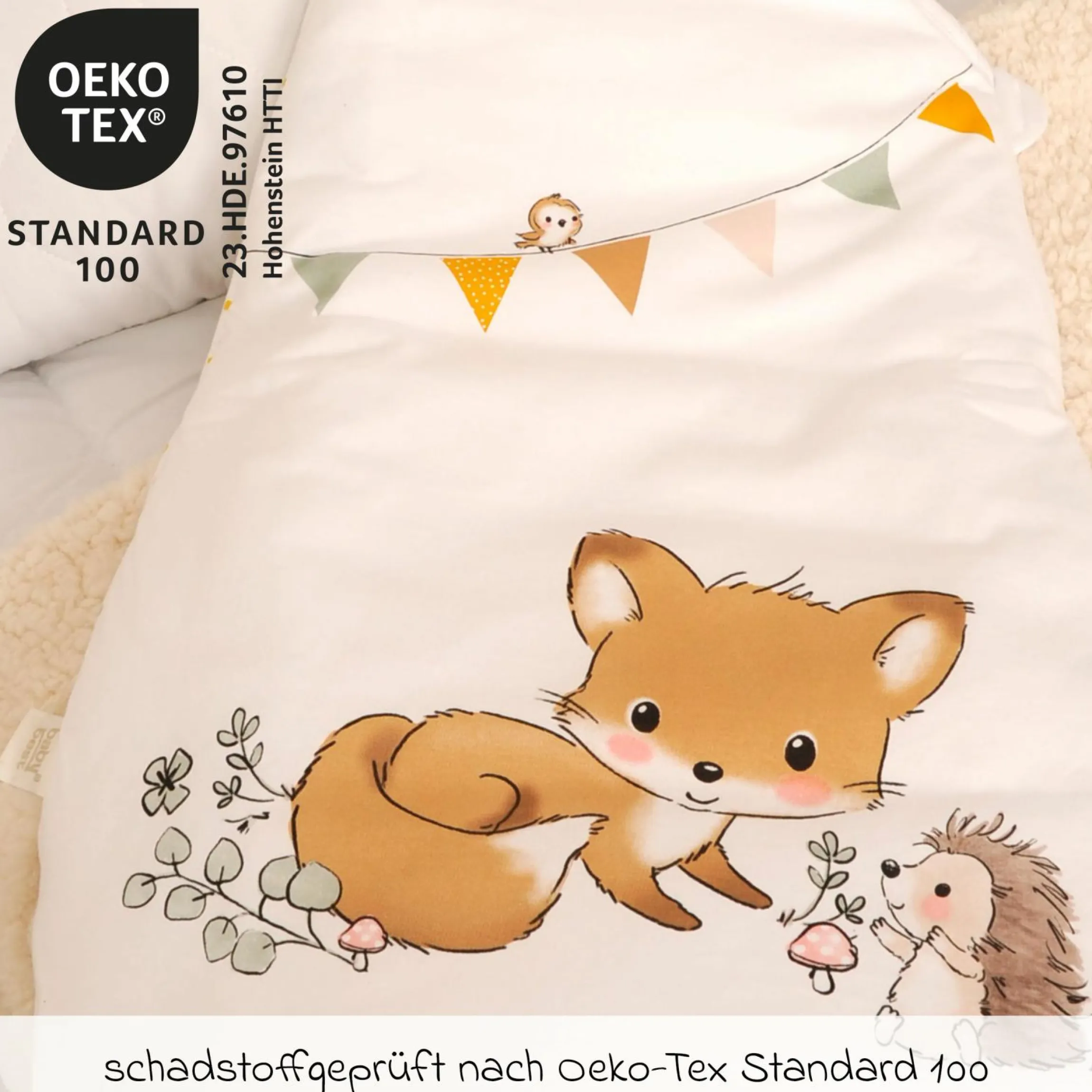 Schlafsack wattiert - Waldfreunde - Gr. 70 cm