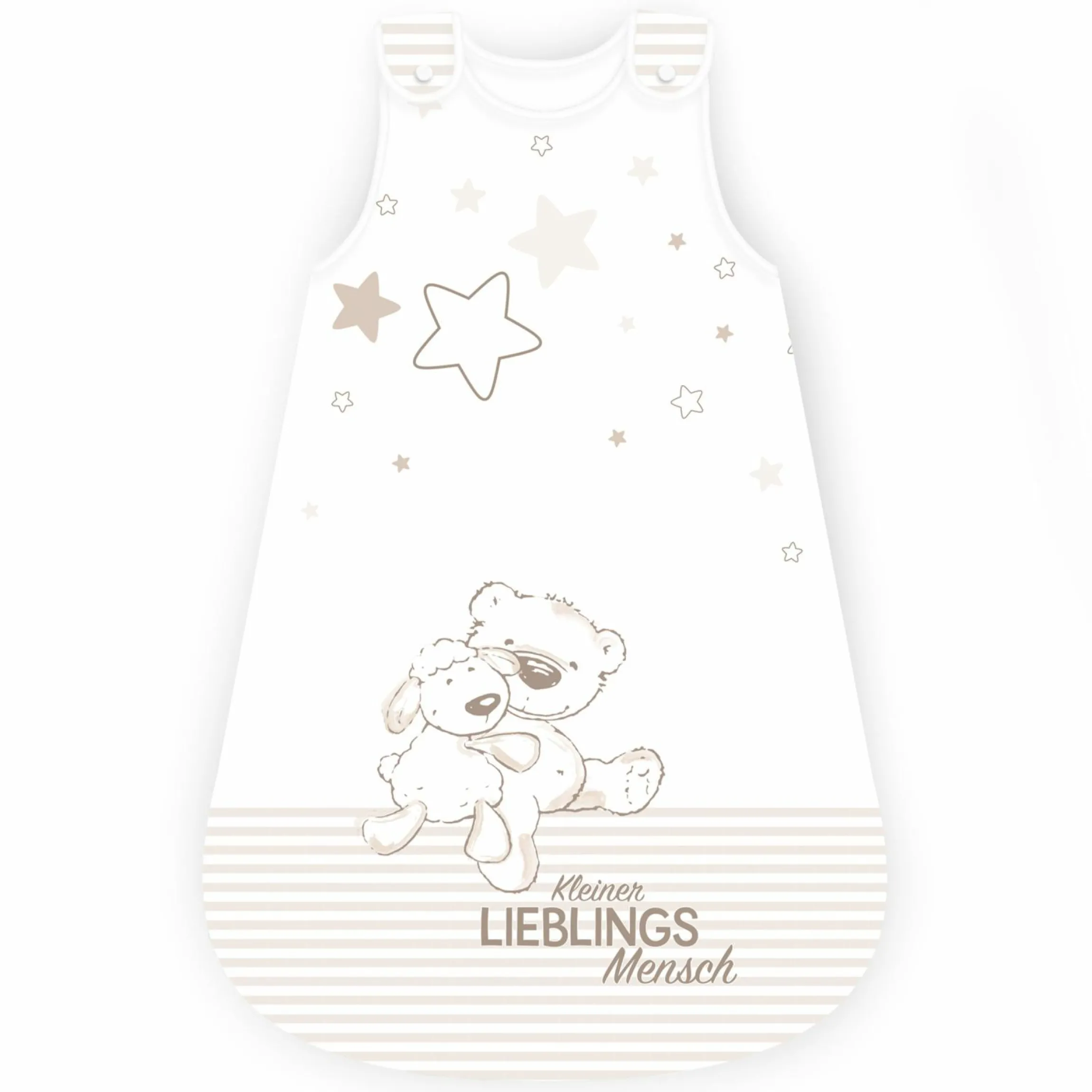 Schlafsack wattiert Jersey - Kleiner Lieblingsmensch - Gr. 70 cm