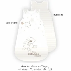 Schlafsack wattiert Jersey - Kleiner Lieblingsmensch - Gr. 70 cm
