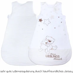 Schlafsack wattiert Jersey - Kleiner Lieblingsmensch - Gr. 70 cm