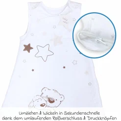 Schlafsack wattiert Jersey - Kleiner Lieblingsmensch - Gr. 70 cm