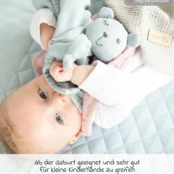 Schmusetuch mit Organic Bio-Baumwolle GOTS 40 x 40 cm - Lil Planet - Rosa