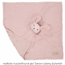 Schmusetuch mit Organic Bio-Baumwolle GOTS 40 x 40 cm - Lil Planet - Rosa