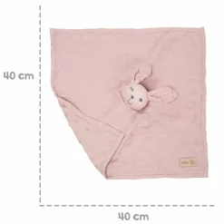 Schmusetuch mit Organic Bio-Baumwolle GOTS 40 x 40 cm - Lil Planet - Rosa