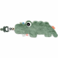 Schmusetuch mit Schnullerhalter - Croco - Grün