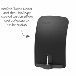 Schmutzfänger für die Buggyradaufnahme für Kidgoo & Sportrex - Schwarz