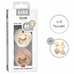 Schnuller - Colour 2er Pack - Ivory / Blush - Gr. 0-6 M