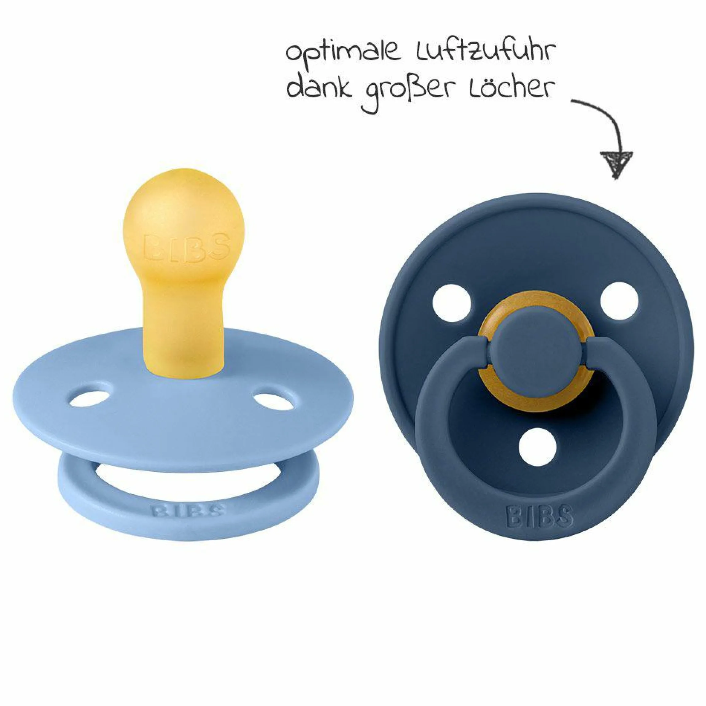Schnuller - Colour 2er Pack - Sky Blue / Steel Blue - Gr. 0-6 M