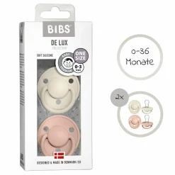 Schnuller - De Lux 2er Pack - Silikon - Ivory / Blush - Gr. 0-36 M