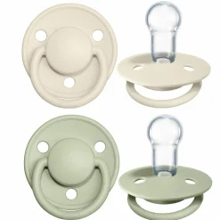 Schnuller - De Lux 2er Pack - Silikon - Ivory / Sage - Gr. 0-36 M