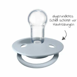 Schnuller - De Lux 2er Pack - Silikon - Iron / Baby Blue - Gr. 0-36 M
