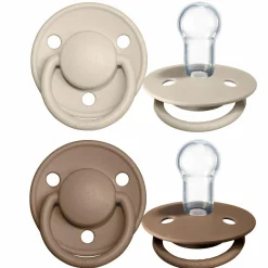 Schnuller - De Lux 2er Pack - Silikon - Vanilla / Dark Oak - Gr. 0-36 M