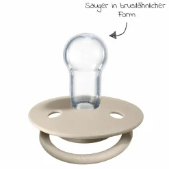 Schnuller - De Lux 2er Pack - Silikon - Vanilla / Dark Oak - Gr. 0-36 M
