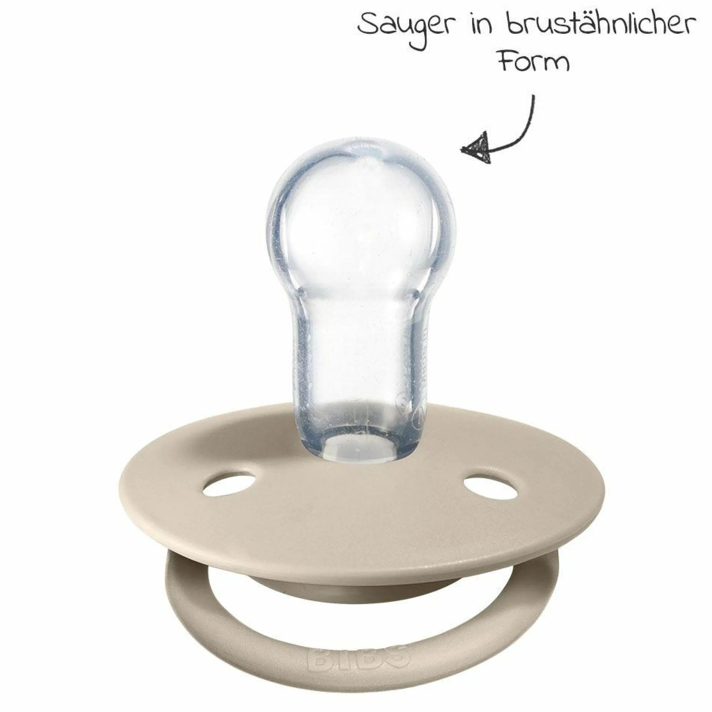 Schnuller - De Lux 2er Pack - Silikon - Vanilla / Dark Oak - Gr. 0-36 M