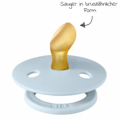 Schnuller 2er Pack Colour Anatomischer Sauger aus Naturkautschuk 0-6 M - Baby Blue / Petrol