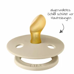 Schnuller 2er Pack Colour Anatomischer Sauger aus Naturkautschuk 0-6 M - Cloud / Vanilla