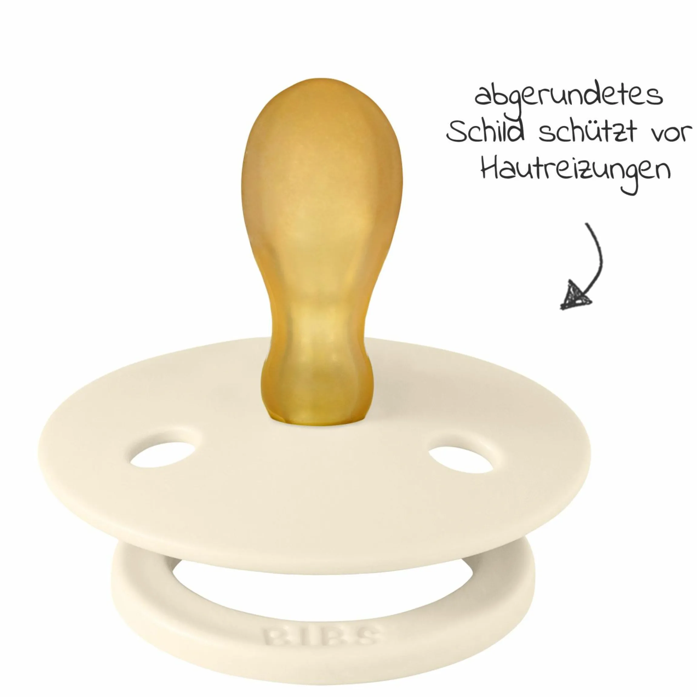 Schnuller 2er Pack Colour Symmetrischer Sauger aus Naturkautschuk 6-18 M - Sage / Ivory
